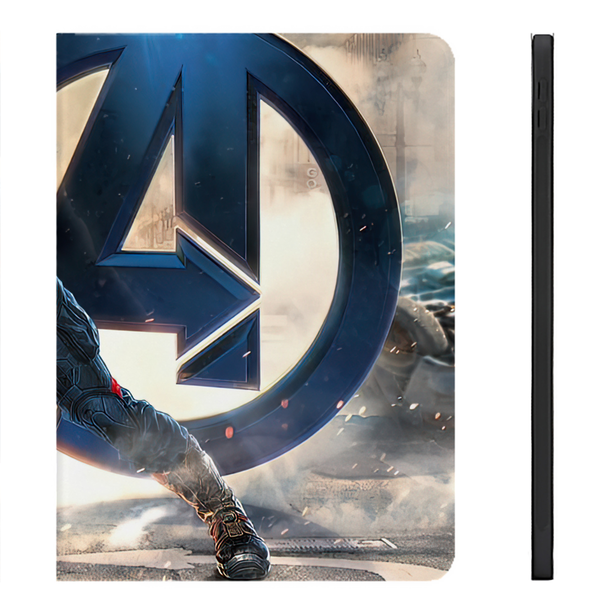 （画像用） アベンジャーズ The Avengers IPadケース ペンホルダー付き ブックスタイルデザイン